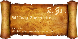 Ráday Zseraldin névjegykártya